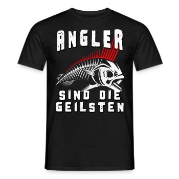 Angler sind die geilsten - Männer T-Shirt - Schwarz - Vorne - AI Model Male 178 light (178cm)