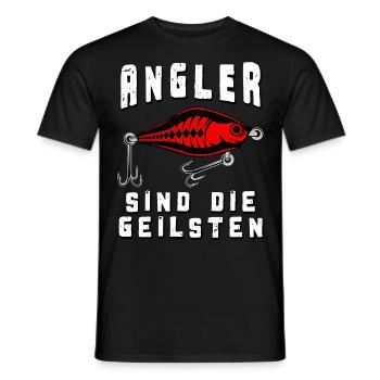 Angler sind die geilsten - Männer T-Shirt - Schwarz - Vorne - AI Model Male 178 light (178cm)