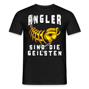 Angler sind die geilsten - Männer T-Shirt - Schwarz - Vorne - AI Model Male 178 light (178cm)