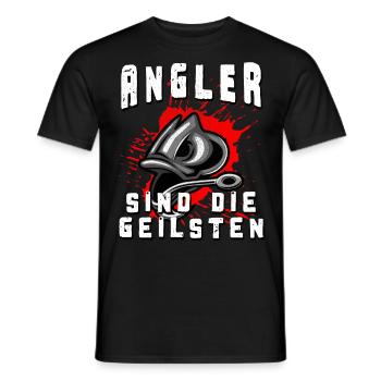 Angler sind die geilsten - Männer T-Shirt - Schwarz - Vorne - AI Model Male 178 light (178cm)
