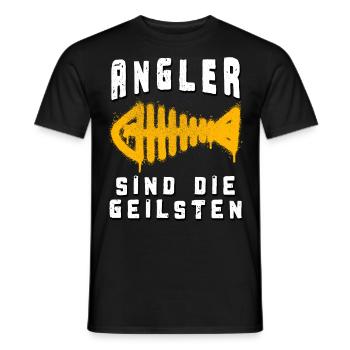 Angler sind die geilsten - Männer T-Shirt - Schwarz - Vorne - AI Model Male 178 light (178cm)