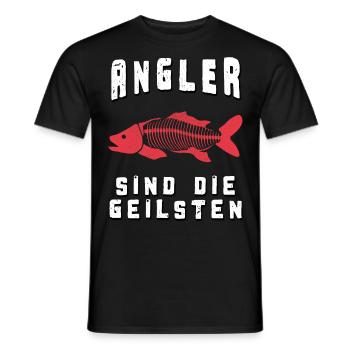 Angler sind die geilsten - Männer T-Shirt - Schwarz - Vorne - AI Model Male 178 light (178cm)