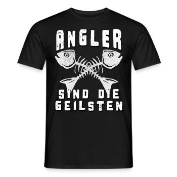 Angler sind die geilsten - Männer T-Shirt - Schwarz - Vorne - AI Model Male 178 light (178cm)