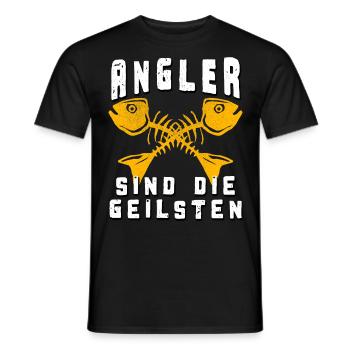 Angler sind die geilsten - Männer T-Shirt - Schwarz - Vorne - AI Model Male 178 light (178cm)