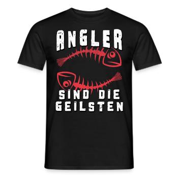 Angler sind die geilsten - Männer T-Shirt - Schwarz - Vorne - AI Model Male 178 light (178cm)