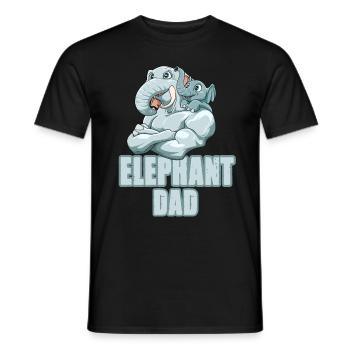 Elephant Dad für einen Elefant Liebhaber Elefant - Männer T-Shirt - Schwarz - Vorne - AI Model Male 178 light (178cm)