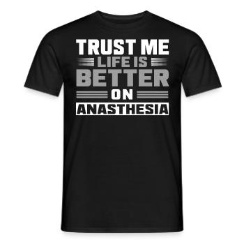 Anesthesia, anaesthetist - Men's T-Shirt - black - Front - AI Model Male 178 light (178cm)