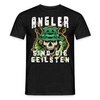 Angler sind die geilsten - Männer T-Shirt - Schwarz - Vorne - AI Model Male 178 light (178cm)