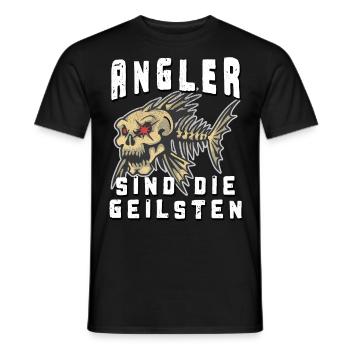 Angler sind die geilsten - Männer T-Shirt - Schwarz - Vorne - AI Model Male 178 light (178cm)