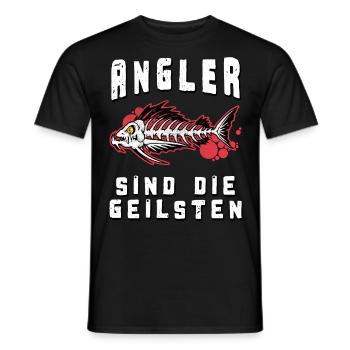 Angler sind die geilsten - Männer T-Shirt - Schwarz - Vorne - AI Model Male 178 light (178cm)