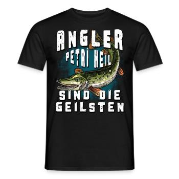 Angler sind die geilsten - Männer T-Shirt - Schwarz - Vorne - AI Model Male 178 light (178cm)