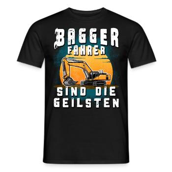 Baggerfahrer sind die geilsten - Männer T-Shirt - Schwarz - Vorne - AI Model Male 178 light (178cm)