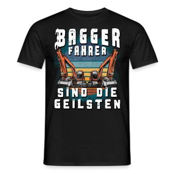 Baggerfahrer sind die geilsten - Männer T-Shirt - Schwarz - Vorne - AI Model Male 178 light (178cm)