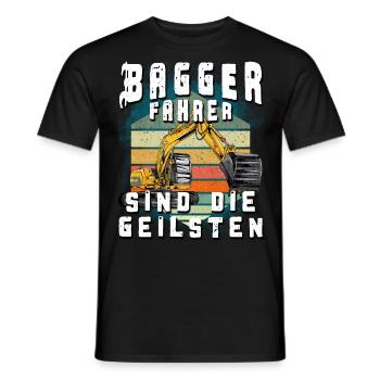 Baggerfahrer sind die geilsten - Männer T-Shirt - Schwarz - Vorne - AI Model Male 178 light (178cm)