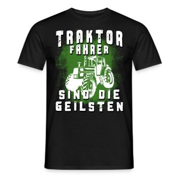 Traktorfahrer sind die geilsten - Männer T-Shirt - Schwarz - Vorne - AI Model Male 178 light (178cm)
