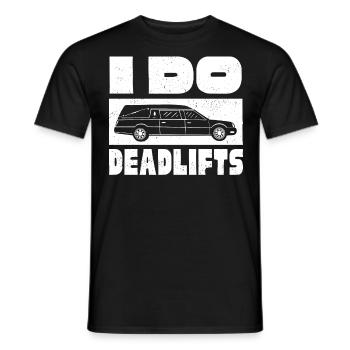 Gardiens de cadavres, pompes funèbres, salons funéraires - T-shirt homme - noir - Devant - AI Model Male 178 light (178cm)