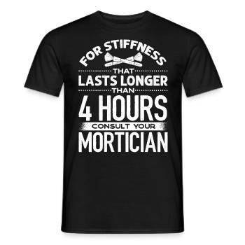 Corpse Keepers, Undertakers, Funeral Homes - Men's T-Shirt - black - Front - AI Model Male 178 light (178cm)