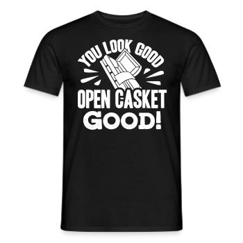 Corpse Keepers, Undertakers, Funeral Homes - Men's T-Shirt - black - Front - AI Model Male 178 light (178cm)