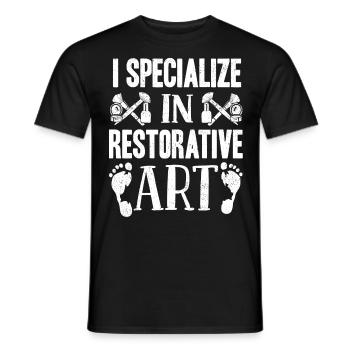 Gardiens de cadavres, pompes funèbres, salons funéraires - T-shirt homme - noir - Devant - AI Model Male 178 light (178cm)
