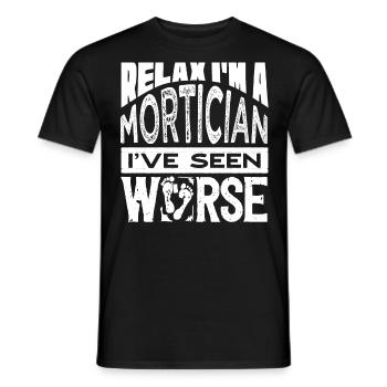 Corpse Keepers, Undertakers, Funeral Homes - Men's T-Shirt - black - Front - AI Model Male 178 light (178cm)