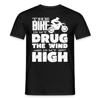 Motocross-Biker - Männer T-Shirt - Schwarz - Vorne - AI Model Male 178 light (178cm)