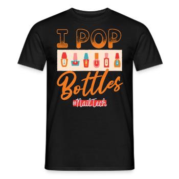 Nagelentechniker, Nagelservice, Nägel, Nagelstalon - Männer T-Shirt - Schwarz - Vorne - AI Model Male 178 light (178cm)