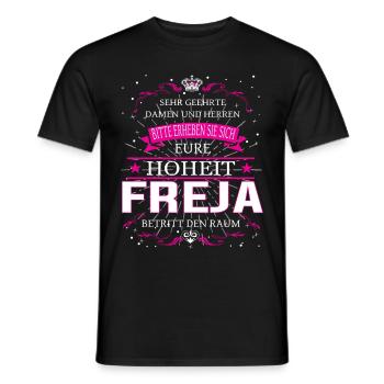 Eure Hoheit Freja betritt den Raum - Männer T-Shirt - Schwarz - Vorne - AI Model Male 178 light (178cm)
