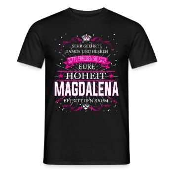 Eure Hoheit Magdalena betritt den Raum - Männer T-Shirt - Schwarz - Vorne - AI Model Male 178 light (178cm)