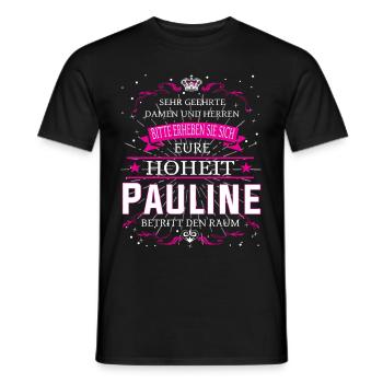 Eure Hoheit Pauline betritt den Raum - Männer T-Shirt - Schwarz - Vorne - AI Model Male 178 light (178cm)