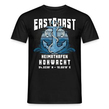 Heimathafen Hohwacht maritimes Ostsee T-Shirt - Männer T-Shirt - Schwarz - Vorne - AI Model Male 178 light (178cm)
