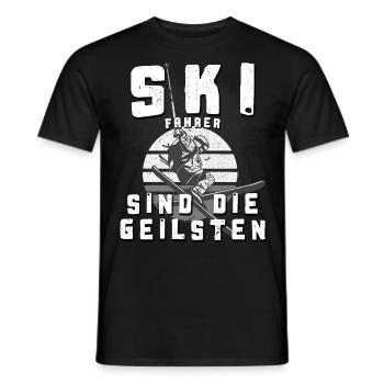 Skifahrer sind die geilsten - Männer T-Shirt - Schwarz - Vorne - AI Model Male 178 light (178cm)