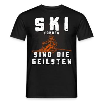 Skifahrer sind die geilsten - Männer T-Shirt - Schwarz - Vorne - AI Model Male 178 light (178cm)