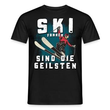 Skifahrer sind die geilsten - Männer T-Shirt - Schwarz - Vorne - AI Model Male 178 light (178cm)