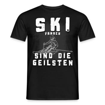 Skifahrer sind die geilsten - Männer T-Shirt - Schwarz - Vorne - AI Model Male 178 light (178cm)