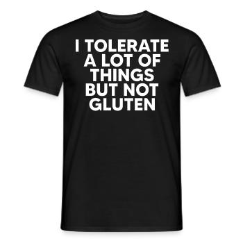Gluten allergy, gluten-free - Men's T-Shirt - black - Front - AI Model Male 178 light (178cm)