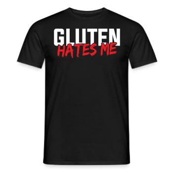 Gluten allergy, gluten-free - Men's T-Shirt - black - Front - AI Model Male 178 light (178cm)