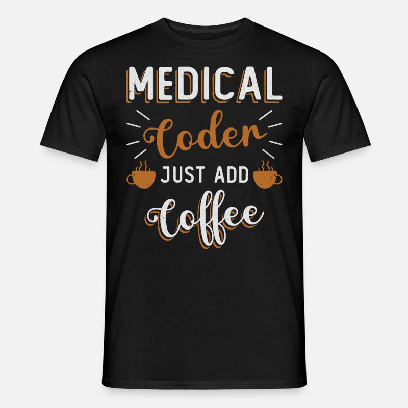 Medizinischer Kodierer, Programmierer - Männer T-Shirt - Schwarz