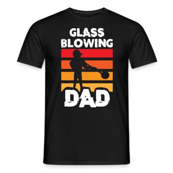 Glass blowing, Aronist, glass blower, glass blower - Men's T-Shirt - black - Front - AI Model Male 178 light (178cm)