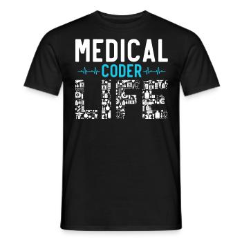 Medizinischer Kodierer Medizinischer Programmierer - Männer T-Shirt - Schwarz - Vorne - AI Model Male 178 light (178cm)