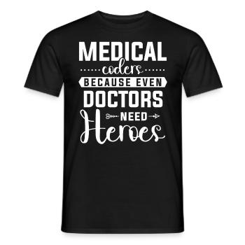 Medizinischer Kodierer Medizinischer Programmierer - Männer T-Shirt - Schwarz - Vorne - AI Model Male 178 light (178cm)