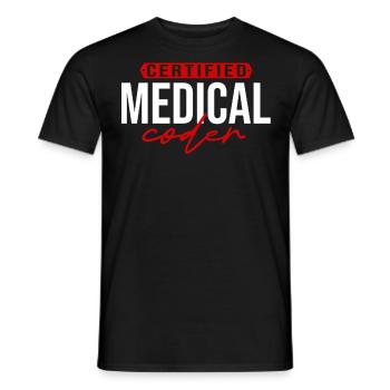 Medizinischer Kodierer Medizinischer Programmierer - Männer T-Shirt - Schwarz - Vorne - AI Model Male 178 light (178cm)
