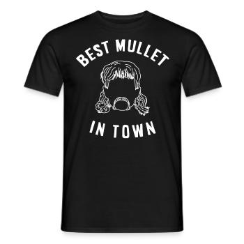 mullet owner, mullet - Men's T-Shirt - black - Front - AI Model Male 178 light (178cm)