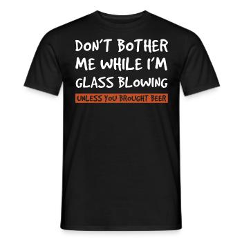 Glassblowers, glass production, glass craftsmanship - Men's T-Shirt - black - Front - AI Model Male 178 light (178cm)