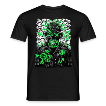 Graffiti sur un zombie lourd - T-shirt homme - noir - Devant - AI Model Male 178 light (178cm)