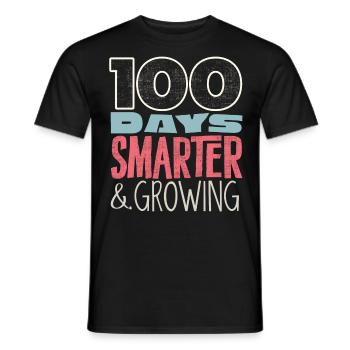 100 Tage Schule, 100 Tage Klüger, Schule - Männer T-Shirt - Schwarz - Vorne - AI Model Male 178 light (178cm)