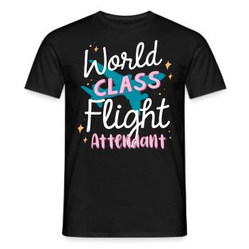 Flugbegleiter, Für Flugbegleiter, Flugbegleiter - Männer T-Shirt - Schwarz - Vorne - AI Model Male 178 light (178cm)