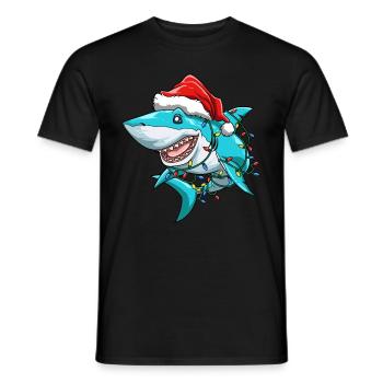 Hai Weihnachten Geschmückt Nikolaus - Männer T-Shirt - Schwarz - Vorne - AI Model Male 178 light (178cm)