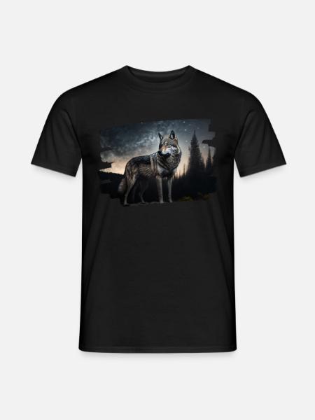 Realist Wolf - Männer T-Shirt - Schwarz