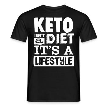 Keto-Diät, Kohlenhydratfreie Ernährung, Keto - Männer T-Shirt - Schwarz - Vorne - AI Model Male 178 light (178cm)