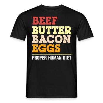 Keto-Diät, Kohlenhydratfreie Ernährung, Keto - Männer T-Shirt - Schwarz - Vorne - AI Model Male 178 light (178cm)